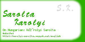 sarolta karolyi business card